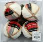 Preview: HOLIDAY Time Plaid Fabric Ornaments Stoff Weihnachtskugeln 4 Teile